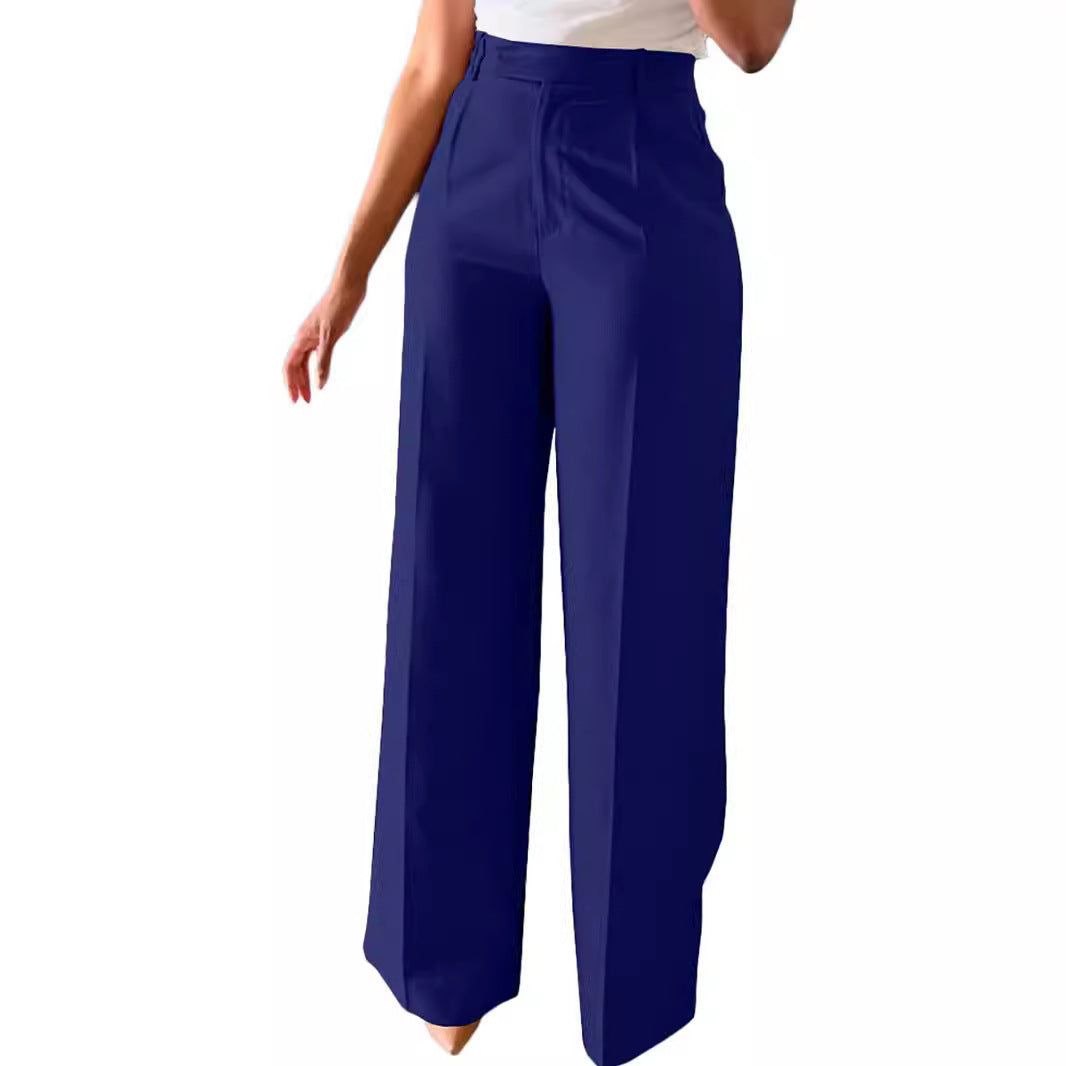 High-Rise Wide-Leg Trousers for Day and Evening Wear