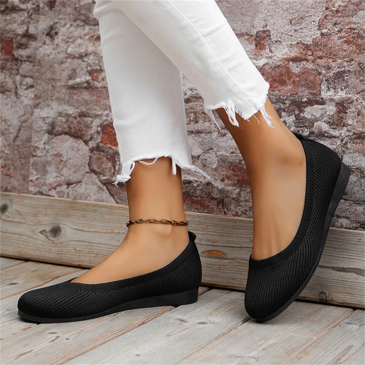 Round-Toe Slip-On Ballet Flats with Arch Support