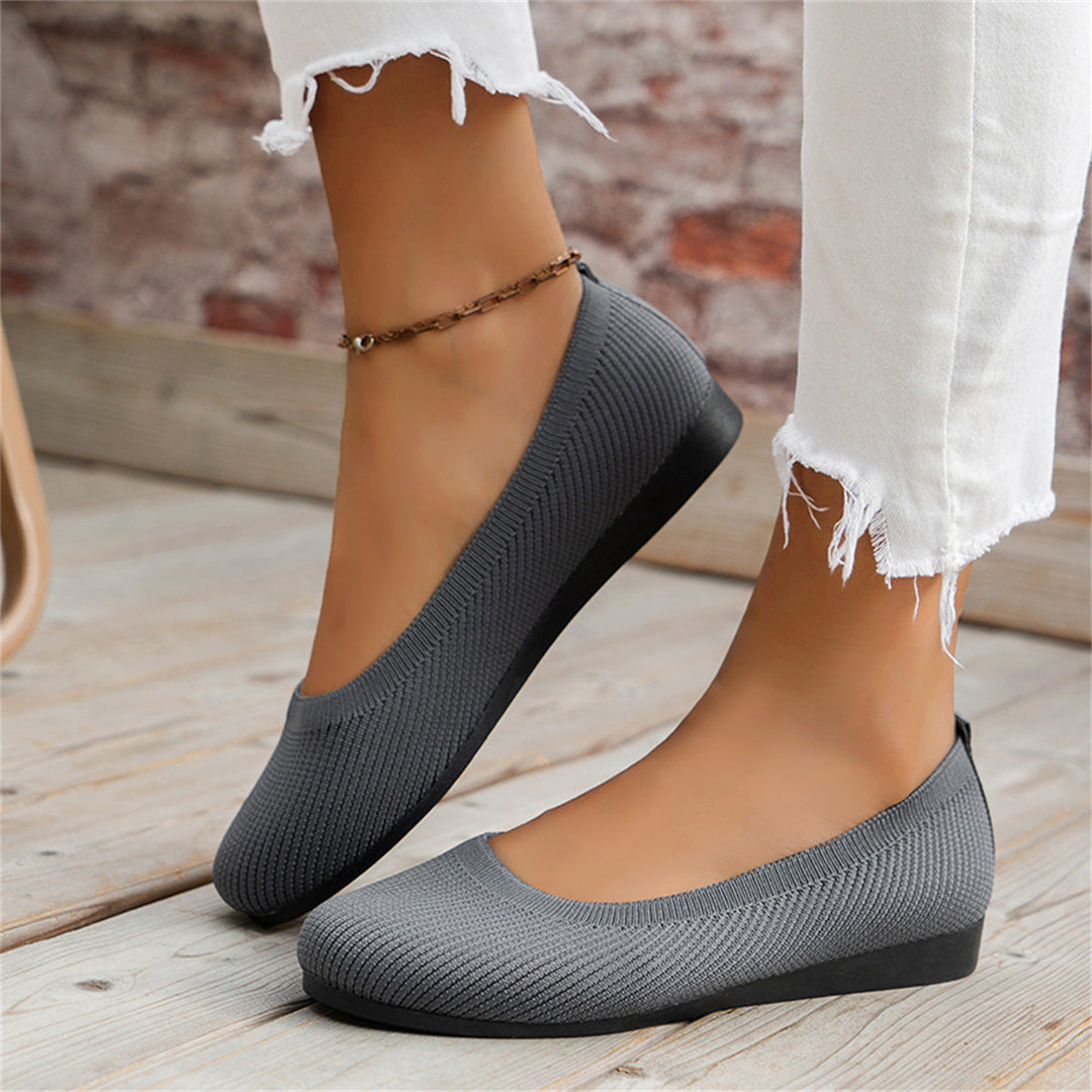 Round-Toe Slip-On Ballet Flats with Arch Support