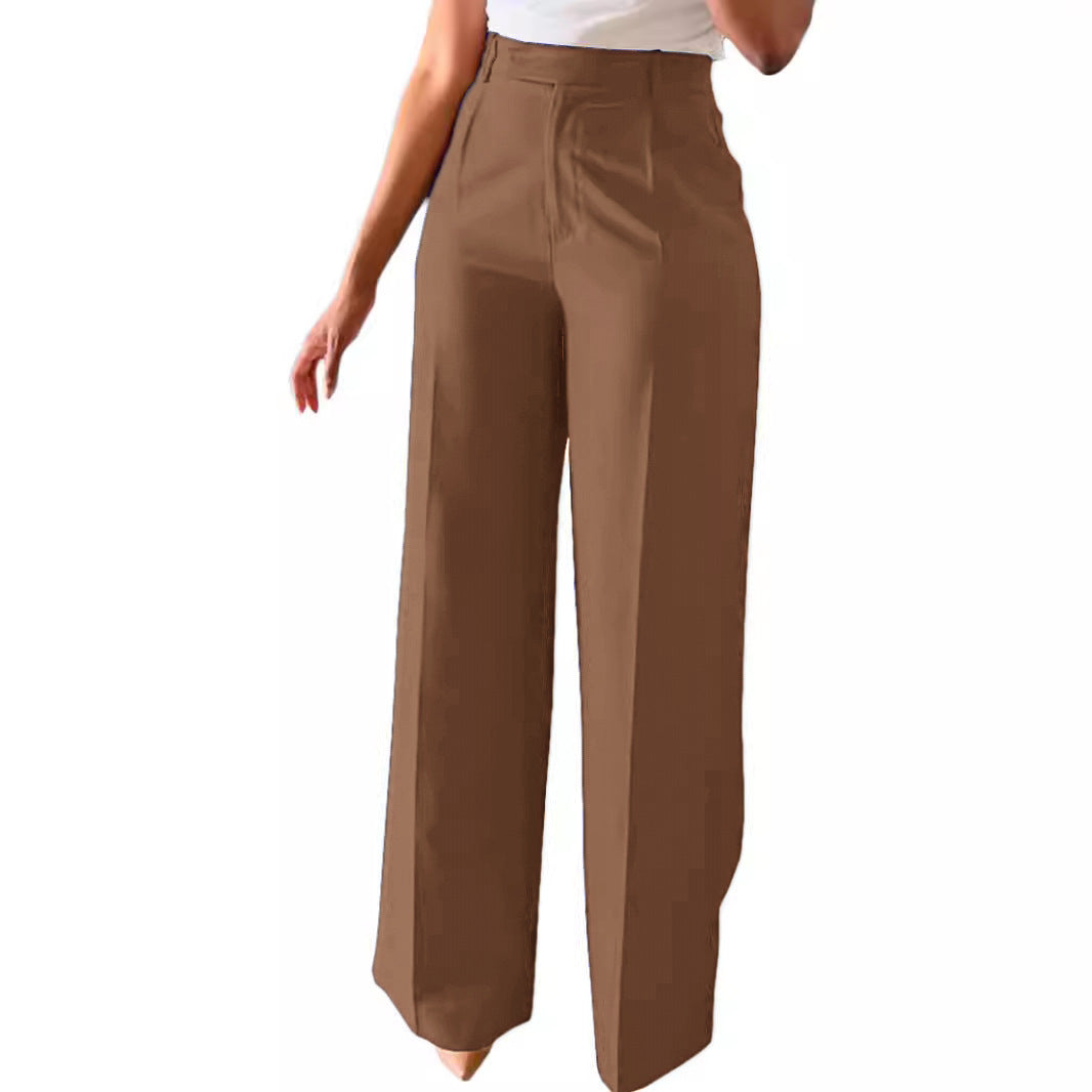 High-Rise Wide-Leg Trousers for Day and Evening Wear