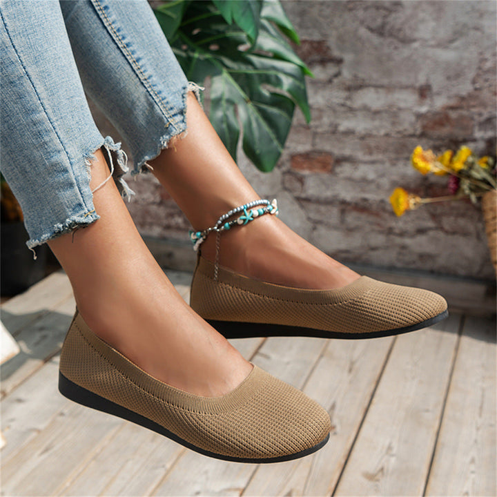 Round-Toe Slip-On Ballet Flats with Arch Support