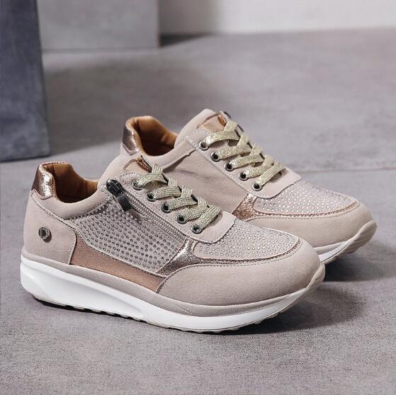 Women's Suede Low-Top Shoes with Non-Slip Grip Sole