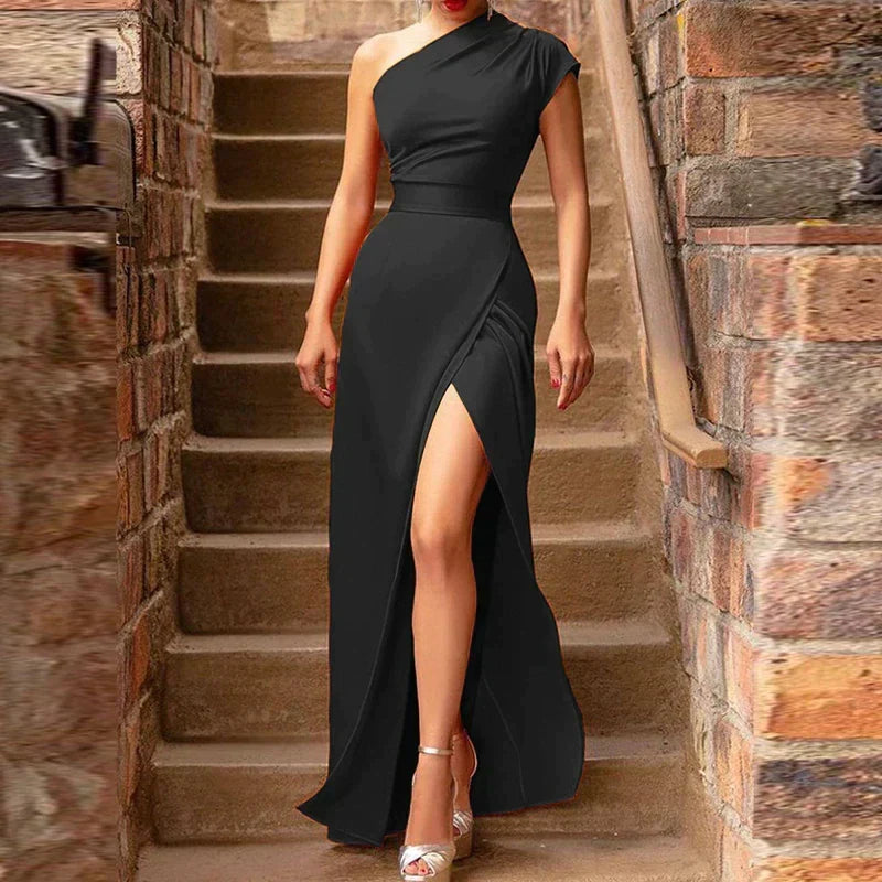 Women's A-Line Evening Gown with Fitted Bodice