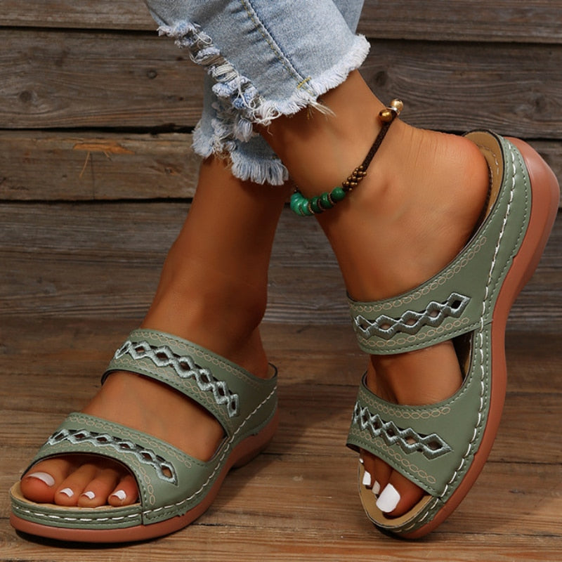 Summer Slide Sandals with Non-Slip Grip Sole