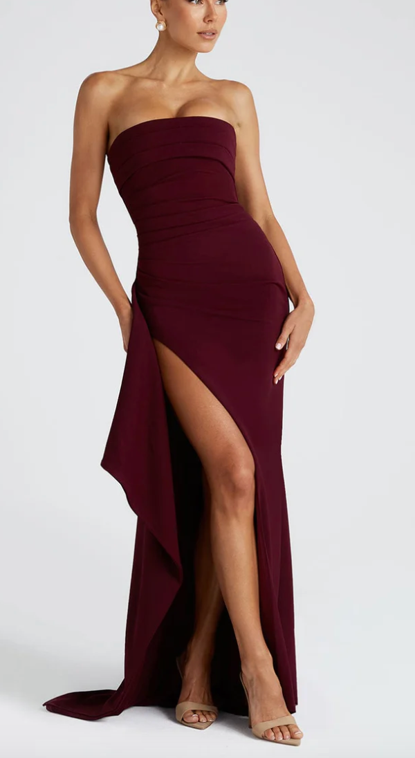 Refined Strapless Maxi Dress for Evening
