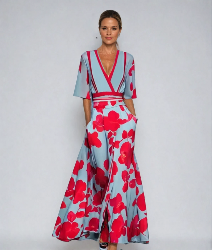 Women's Floral Print Dress with Refined Styling