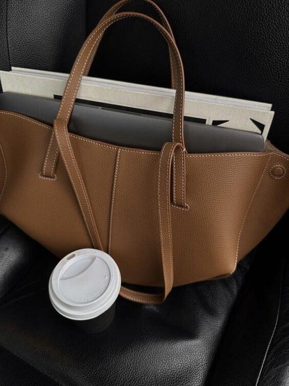 Vintage Inspired Full-Grain Leather Tote Bag