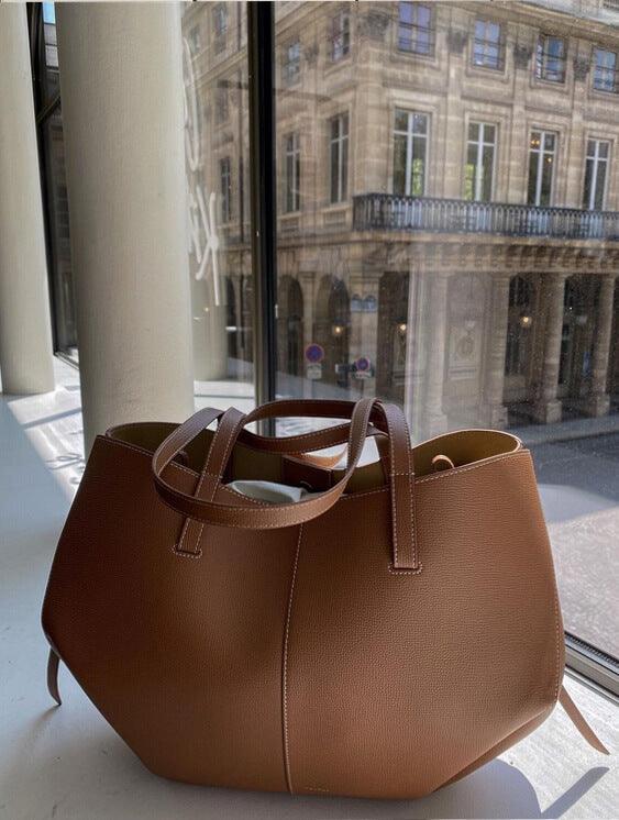 Vintage Inspired Full-Grain Leather Tote Bag