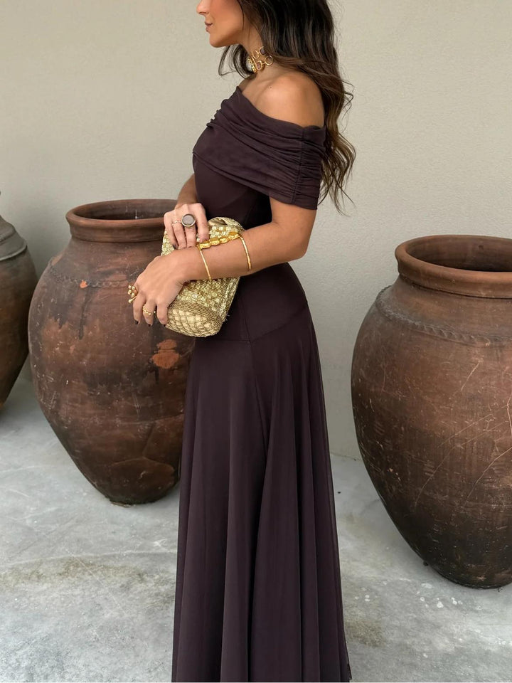 Wedding Guest Maxi Dress with Modern Trend Detailing