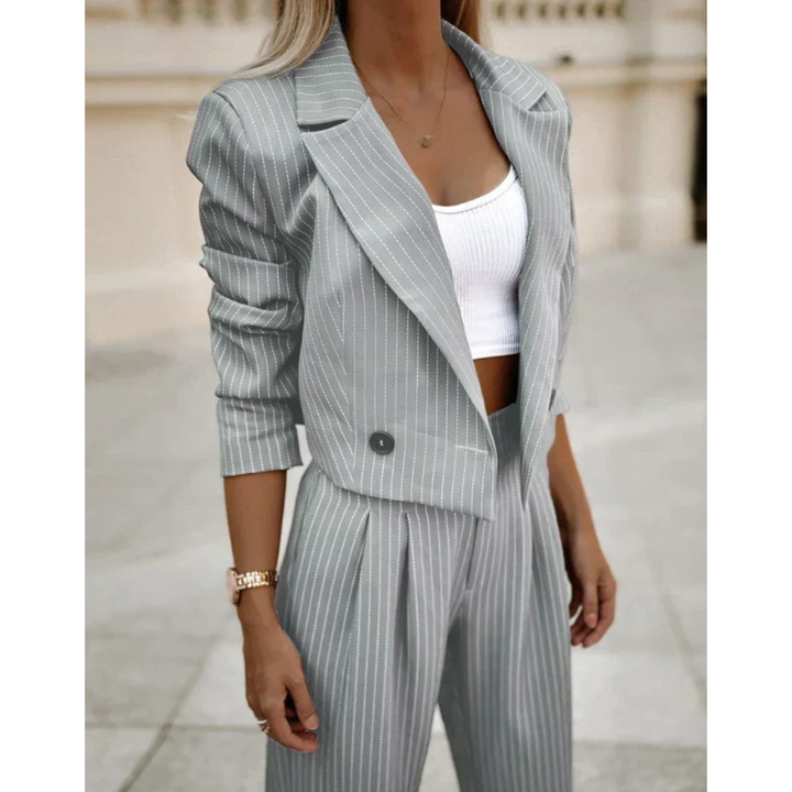 Women's Two-Piece Suit with Blazer and Trousers