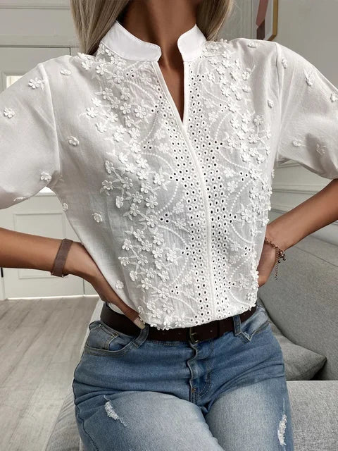 Women's Top with Lace Trim Detail