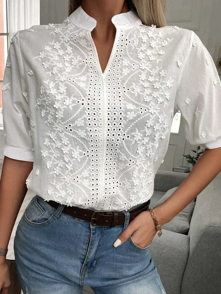 Women's Top with Lace Trim Detail