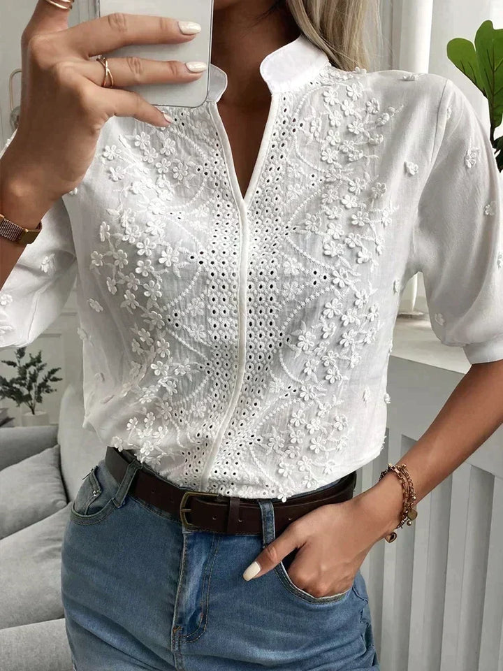Women's Top with Lace Trim Detail