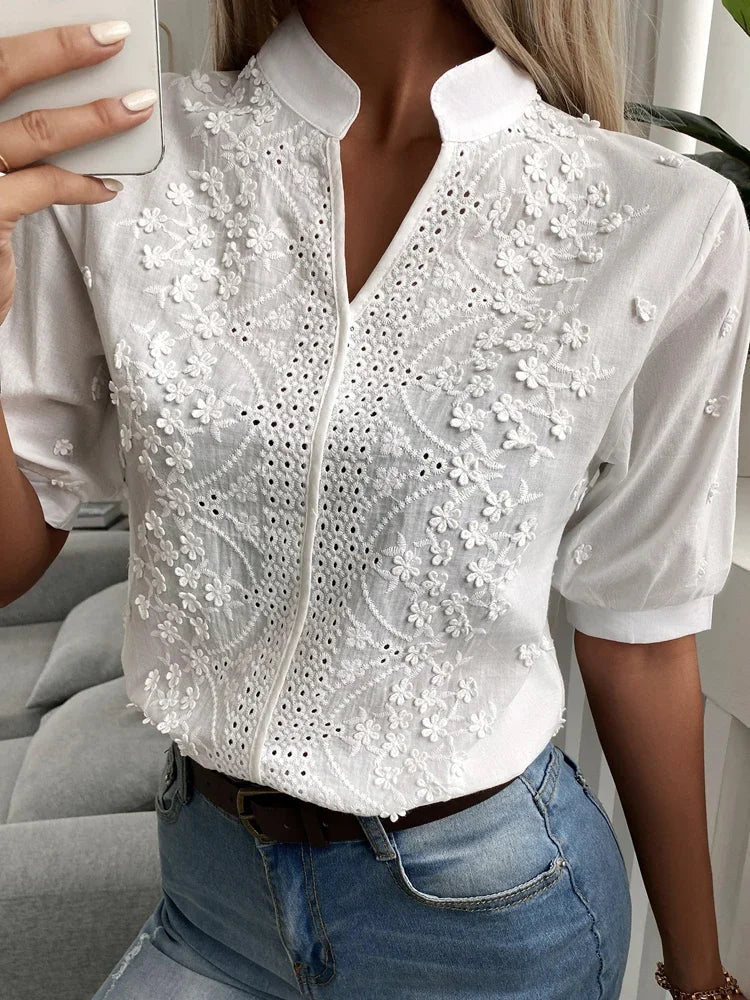 Women's Top with Lace Trim Detail
