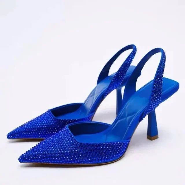 Closed-Toe Stiletto Pumps, Slip-On High Heels for Women