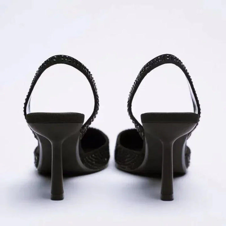 Closed-Toe Stiletto Pumps, Slip-On High Heels for Women