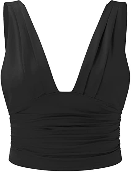 Women's Sleeveless Shell Top with V-Neckline