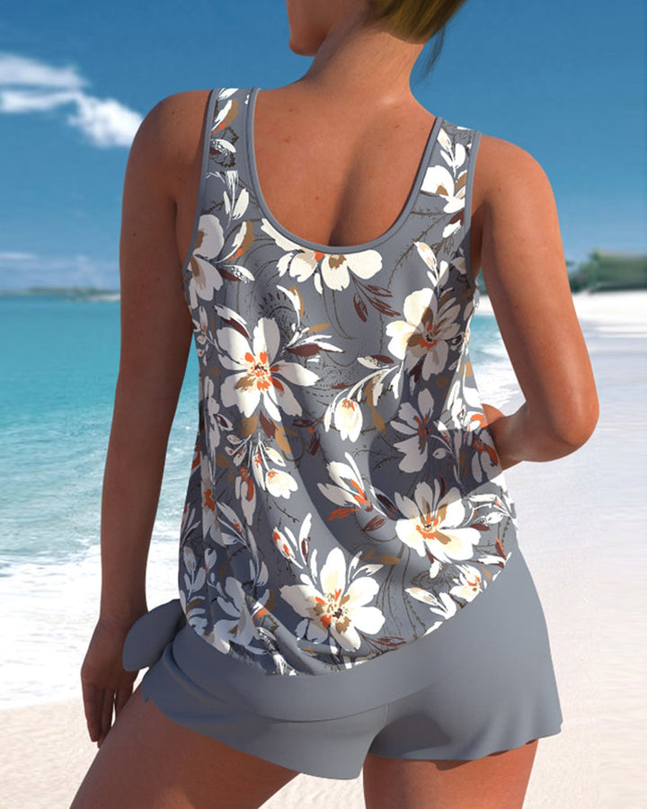 Women's Comfortable 2-Piece Tankini Swimsuit with Padded Cups