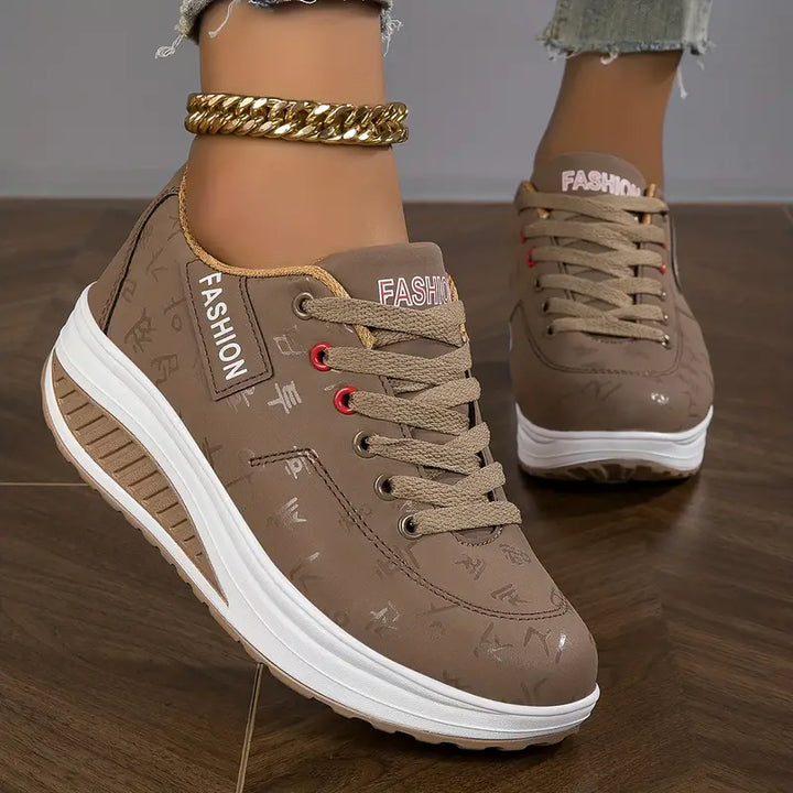 Supportive Walking Shoes with Contoured Ergonomic Footbed