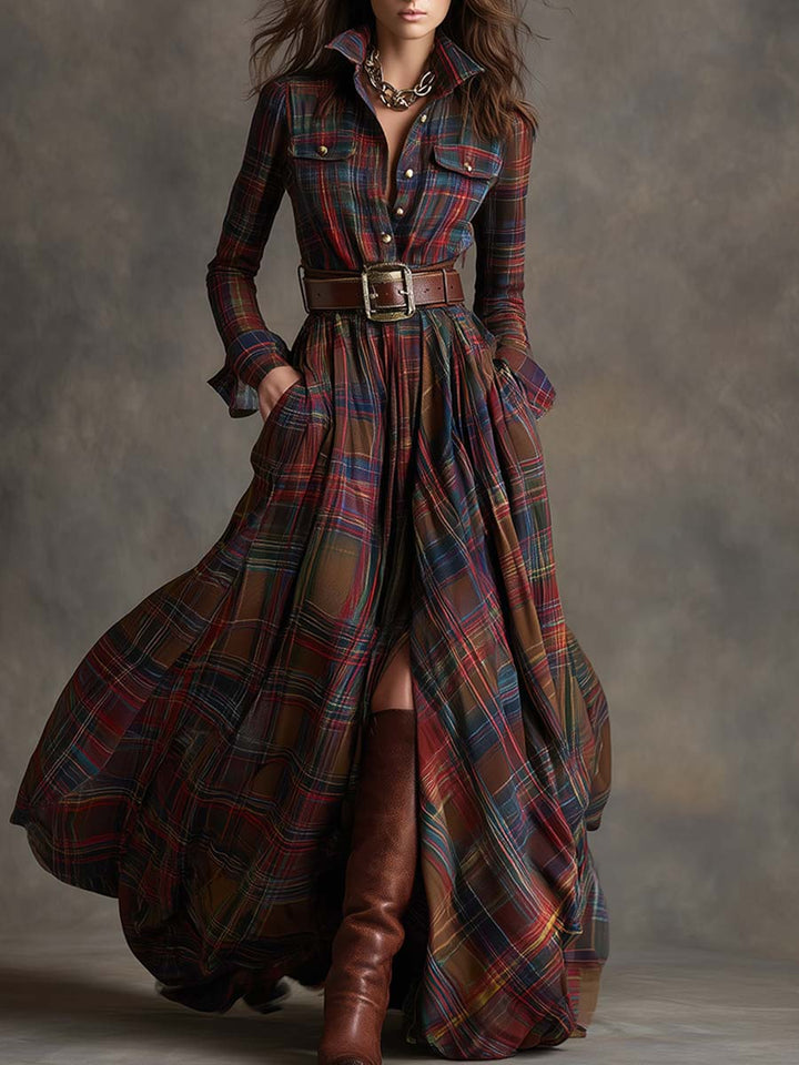 Shirt Dress with a Waist-Defining Belt