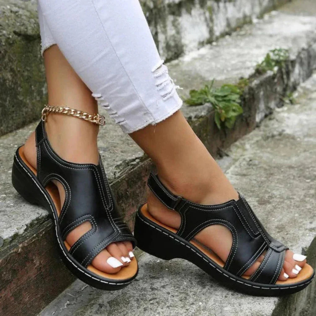 Women's Spring Platform Sandals with Cutouts