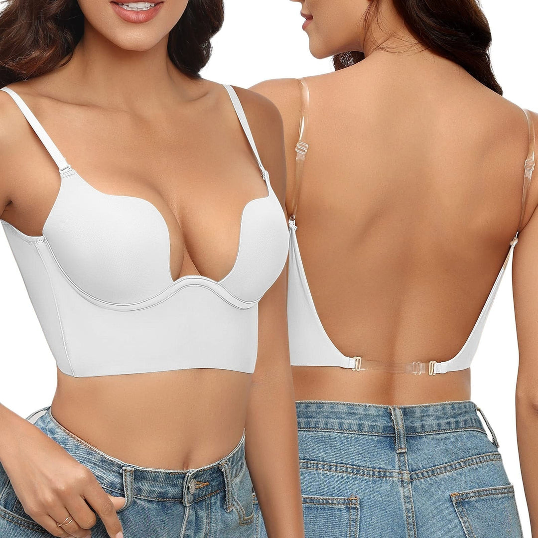 Backless Seamless Support Bra with Non-Wired Low-Back Lift
