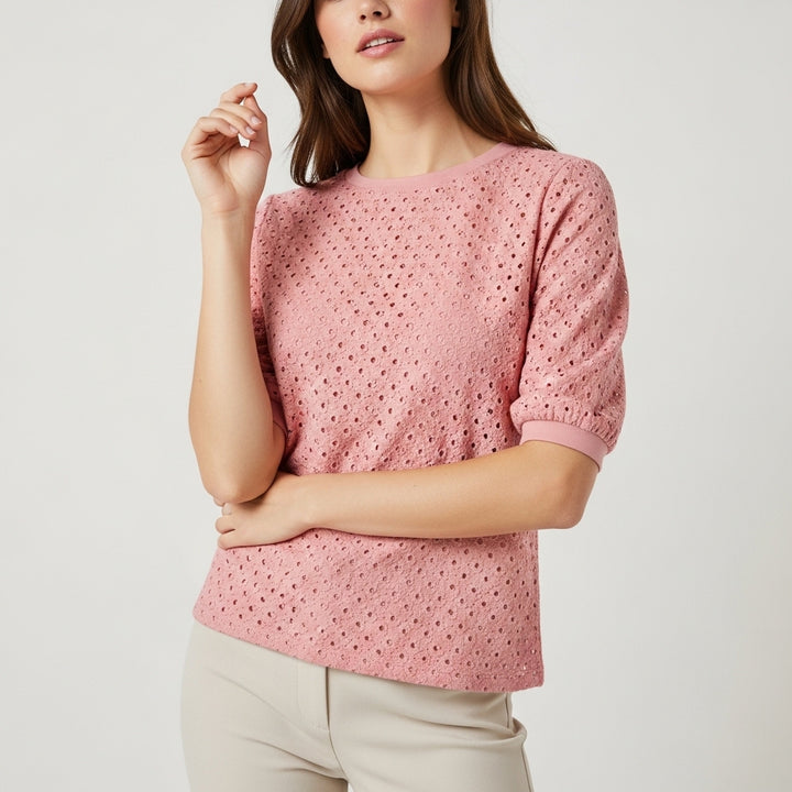 Women's Broderie Shoulder Top