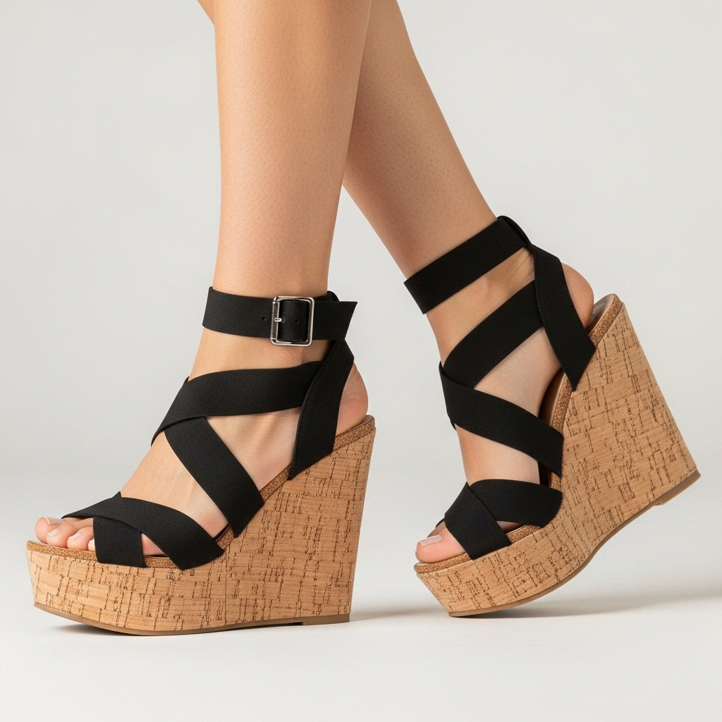 Women's Cork Wedge Sandals