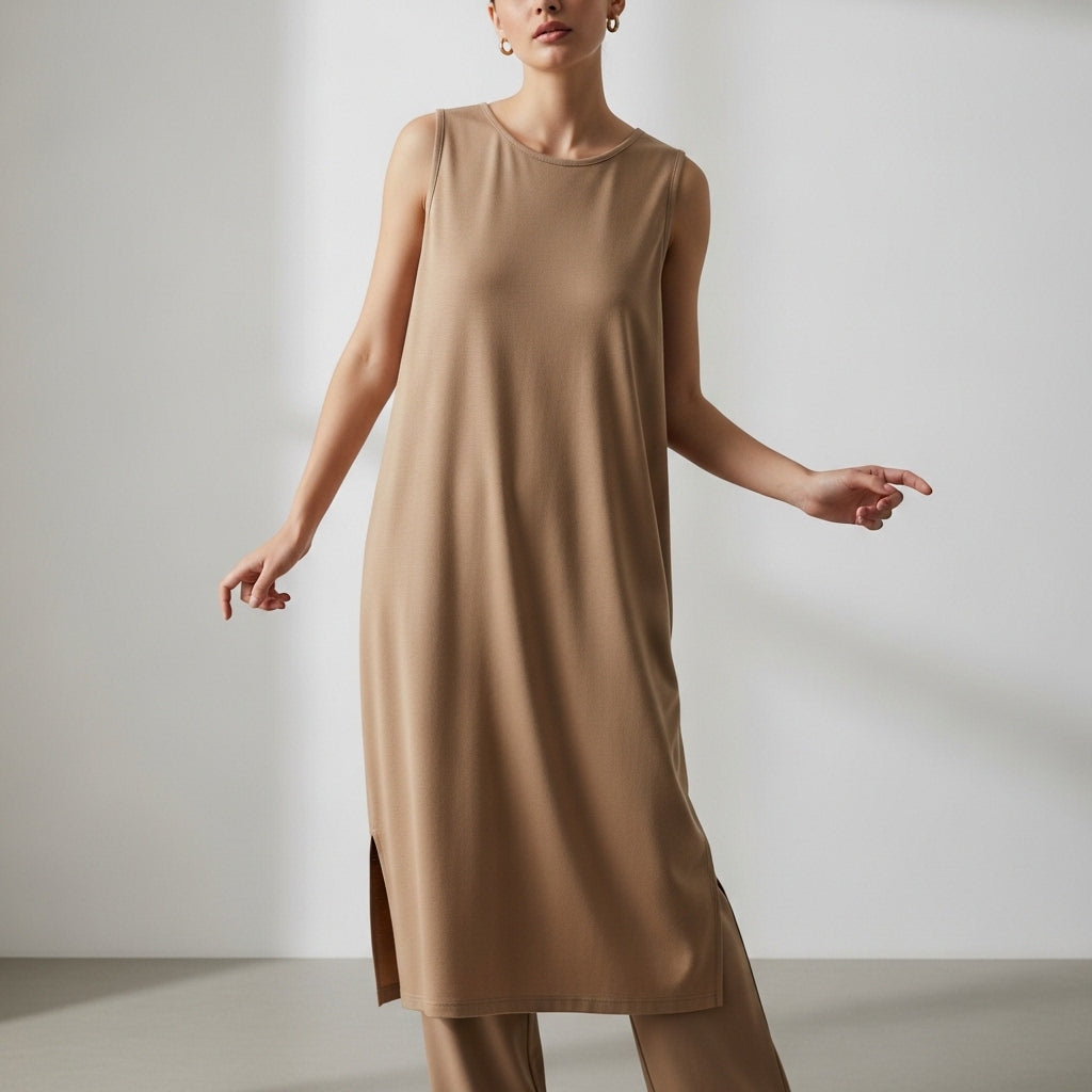 Women's Asymmetric Hem Maxi Dress