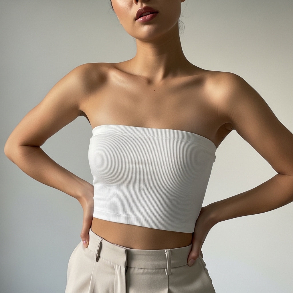 Women's Ribbed Bandeau Top