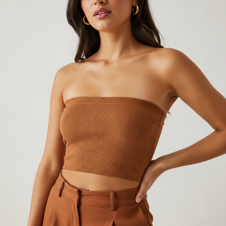Women's Ribbed Bandeau Top