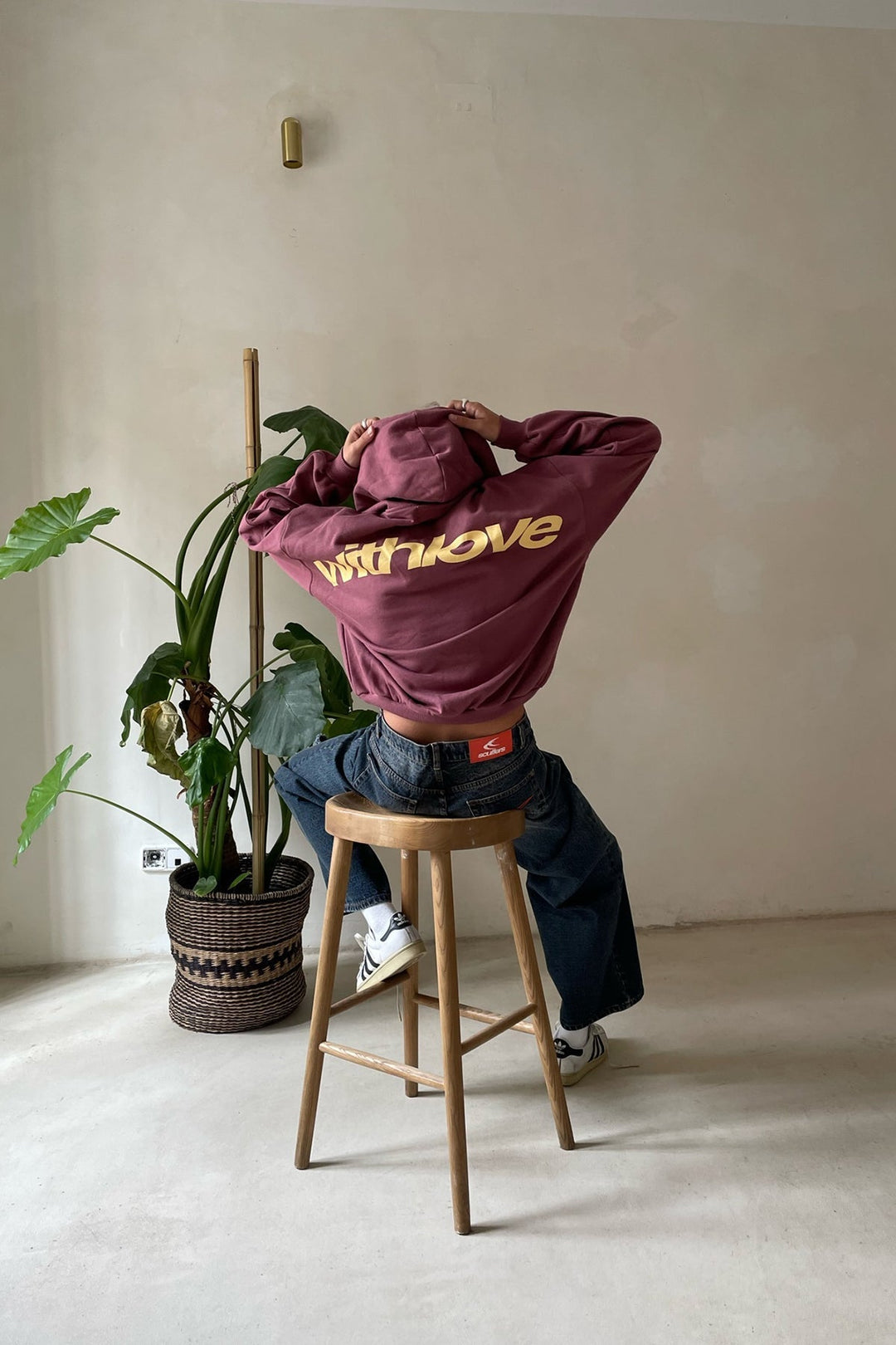 Relaxed "With Love" Print Hoodie for Casual Days