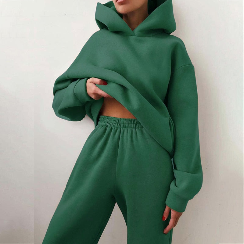 Women's Oversized Two-Piece Tracksuit Set