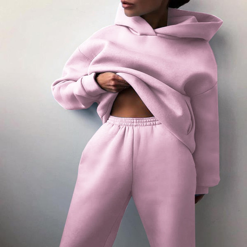 Women's Oversized Two-Piece Tracksuit Set