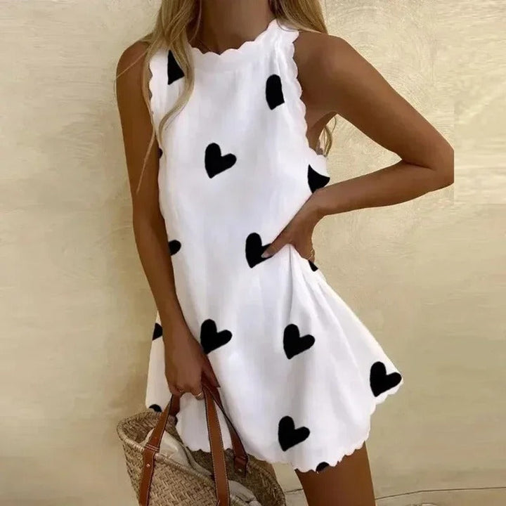 Women's Easy-Fit Mini Dress with Short Sleeves