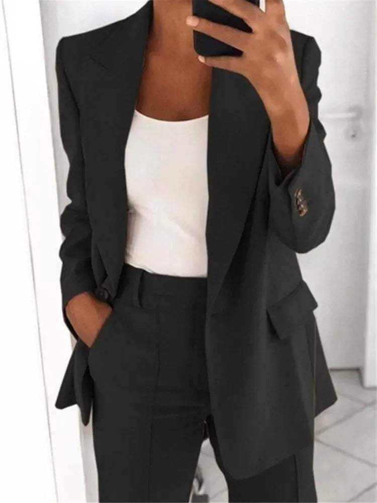 Women's Timeless Blazer and Trouser Suit Set