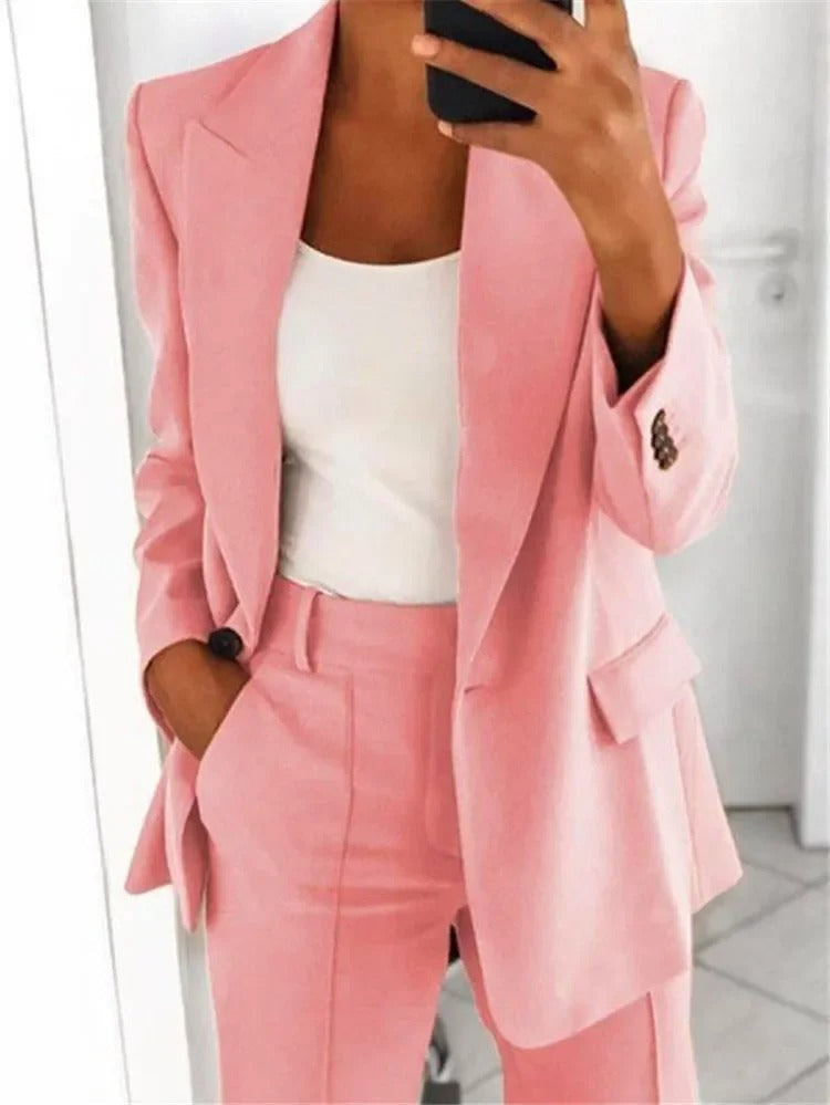 Women's Timeless Blazer and Trouser Suit Set