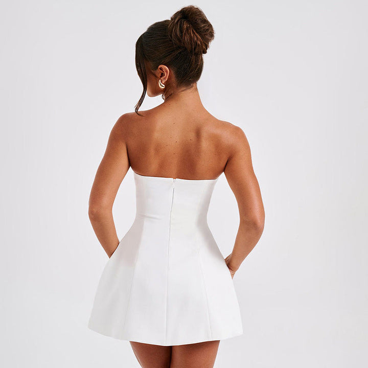 Elegantly Styled Strapless Mini Dress