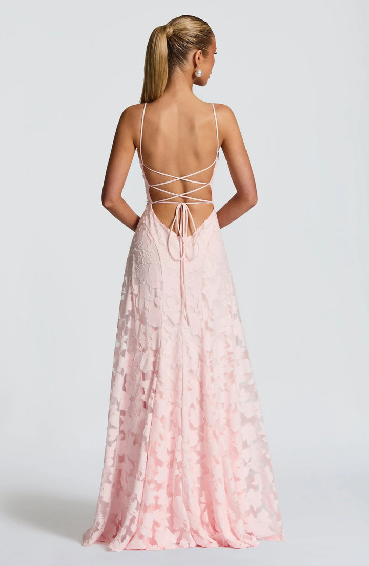 Women's Floral Maxi Dress with Slim Straps
