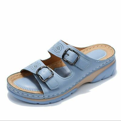 Women's Strappy Flat Sandals in Genuine Leather